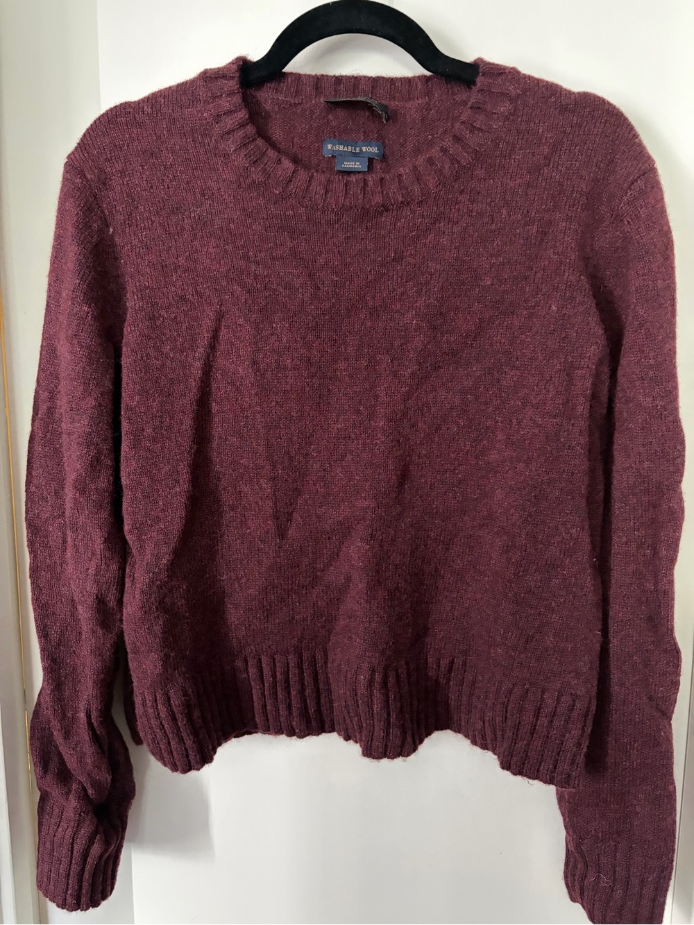 Pendleton Wine Crewneck Wool Sweater